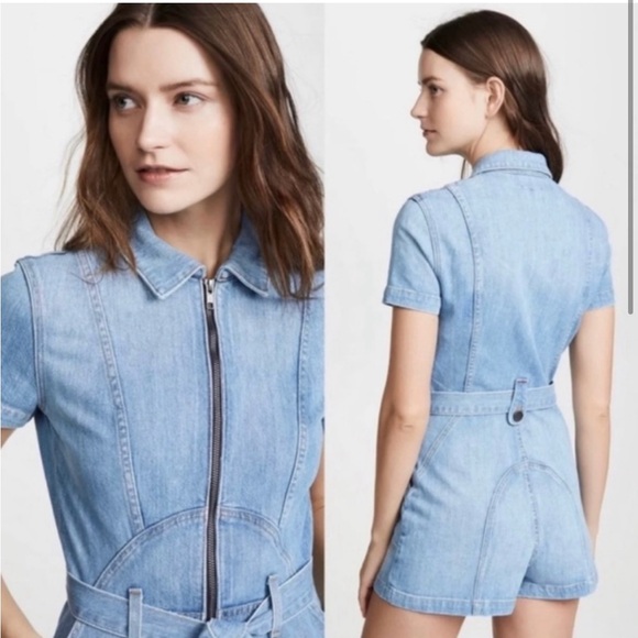 Alice and Olivia Denim Romper - Picture 3 of 9